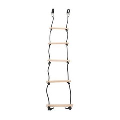 Rope Ladder 5ft 5 Steps 220lbs Bearing Wooden Kids Climbing Rope Ladder with