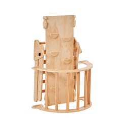 VEVOR Pikler Triangle Set 5in1 Montessori Climbing Toys for Toddlers 1-3 M Wood