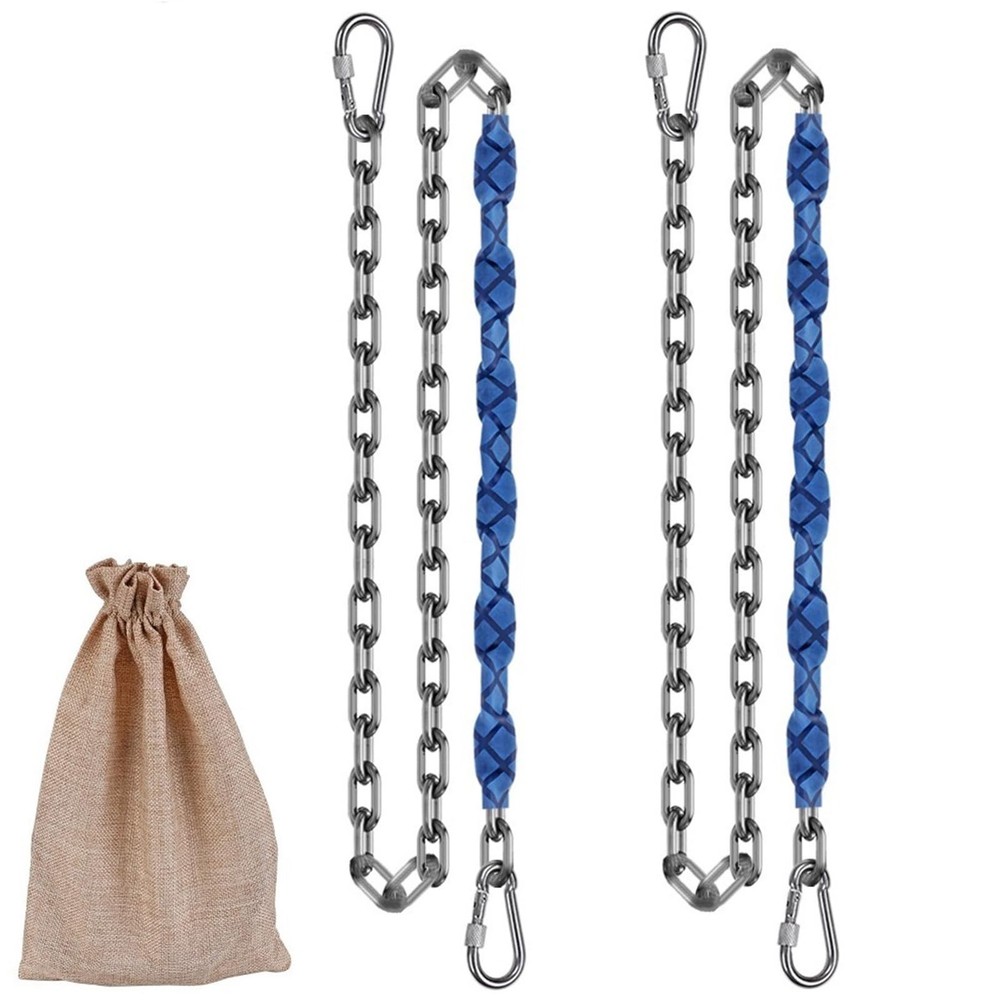 2 Stainless Steel Chains (84″) Swing Chains, Heavy Duty Swing Hardware,4 Quic…
