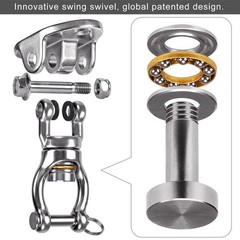 Heavy Duty Swing Hanger with Bearing Swivel 1200 LB Capacity Stainless Steel