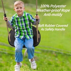 Heavy Duty Swing Seat for Adults Kids Tree Swing with Weather Proof Ropes Swing