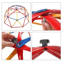 Outdoor Toddler Geometric Dome Climber Play Set Kids Gym Steel Frame Playground