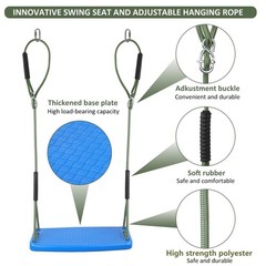 Plastic Swing Set Heavy Duty for with Adjustable Rope Non-Slip Tree Swing Swi…
