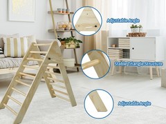 Wooden Foldable Climbing Triangle Ladder Montessori Play Gym for Kids 1-7 y.o.