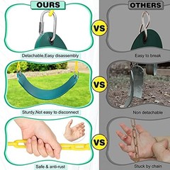 REZNOR Flexible Swing Seat Set for Kids/Adults Outdoor Park Garden Green/Yellow