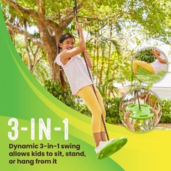 Swurfer Disc Tree Swing – Swing Sets for Backyard, Outdoor Swing Playset, Swings