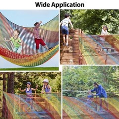 Playground Safety Net 6.5′ x 9.8′, Double Layers Climbing Cargo Net for Kids,…
