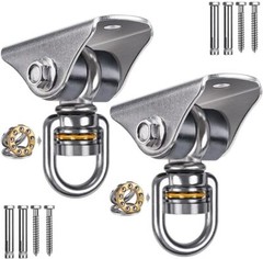 2-Pack Silent Swing Hanger 1000lb Stainless Steel for Hammock Punching Bag