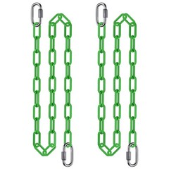 2Pcs 80″ Coated Swing Chain with Carabiners 1000 Lbs Capacity Heavy Duty Hanging