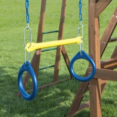 WS 5100 2 Pack of Green Swing Seats with Ring/Trapeze Combo Swing Swing Set R…