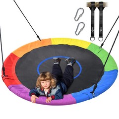 60″ Tree Swing 700LBS 900D Oxford Waterproof for Kids Backyard 2 Hanging Straps