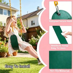 Heavy Duty 2 Pack Kids Swing Seat with 66” Chain – Outdoor Playground Accessorie