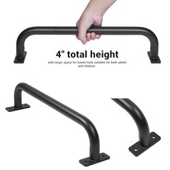 2 Pack 17 Inch Matte Safety Handles for Playground Equipment – Swing Set Black