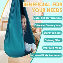 Sensory Swing Indoor Outdoor for Kids Suspension Strap Hardware Kit | Soft