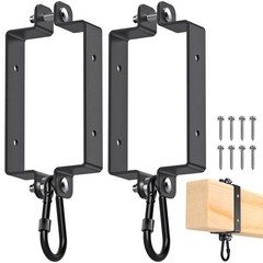 Heavy Duty Swing Hangers for Wooden Sets Snap Hooks, 3mm Thickness Porch Swin…