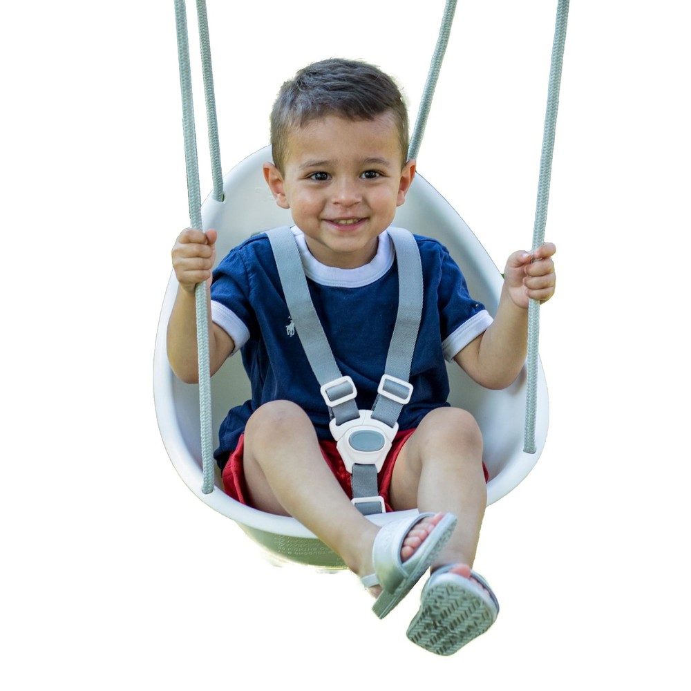 Coconut Swing Comfy Baby Outdoor, 3- Point Adjustable Safety Harness, Secure,…