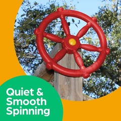 Swing Set Accessories – Pirate Ship Steering Wheel for Kids Outdoor Playhouse…