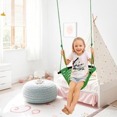 Kids Swing Seat, Heavy Duty Rope Play Secure Children Swing Set, 2 Pack Green