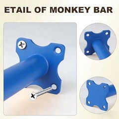 16.5 Inch Heavy Duty Steel Monkey Bars, 10 Pack Metal Ladder Rungs for Blue