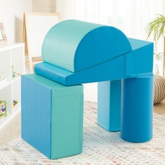 5-Piece Kids Climb Crawl Activity Playset Navy Indoor Foam Blocks Soft Play Fun