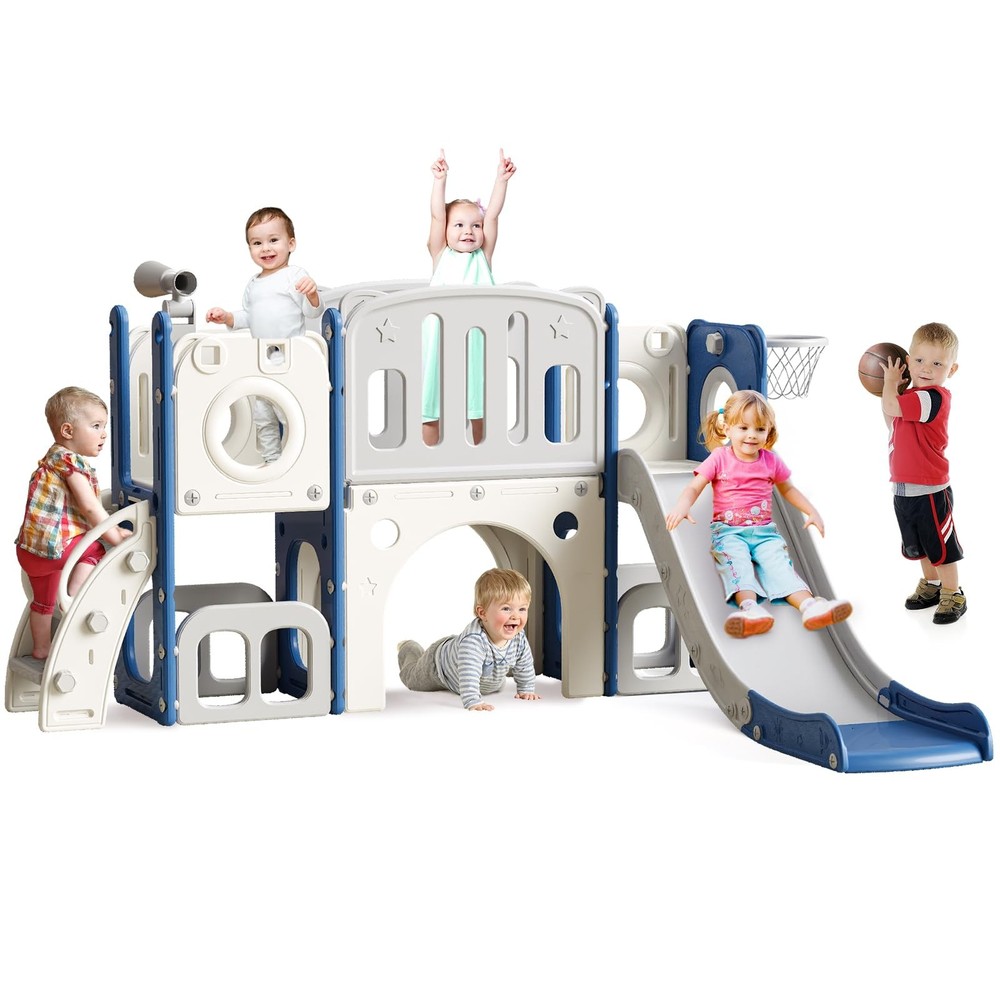 8 in 1 Toddler Slide Set, Kids Slide for Toddlers, Toddler Climber Slide Play…