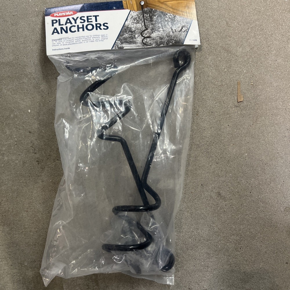 New 2-Pack Playstar Play Action Playset Auger Kit, Swing Set Anchors, PS 7690