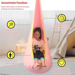 Kids Pod Swing Seat, Max 300 Lbs, Child Sensory Swing Chair Indoor & Outdoor The
