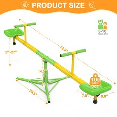 Kids Seesaw Spinning Teeter Totter 360 Degrees Rotating Outdoor Playground Set