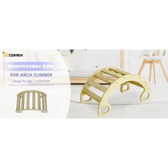 Montessori Arch Climber for Toddlers 1-3 Years, Natural Wood