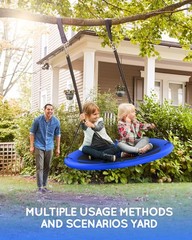 Everyfun 43″ Saucer Tree Swing for Kids Adult, 700lbs Weight Capacity.