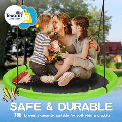 48 Inch Saucer Tree Swing for Kids Adult, Larger Flying Swing for Whole Family,