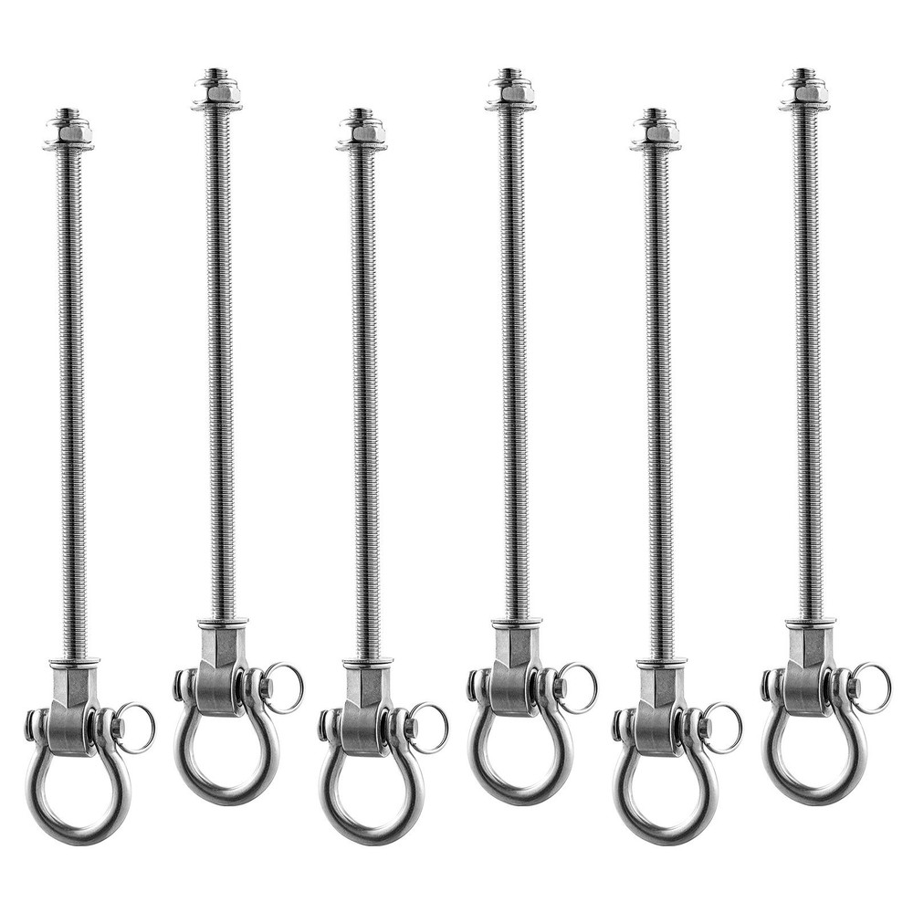 Stainless Swing Hangers 6-Pack, 850lb Load, Needle Bearing, for Hammocks & Bags