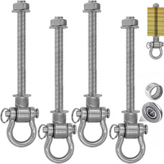4 Heavy Duty Bearing Swing Hanger Permanent Anti-Rust (10Mm) 180° Swing, 1500 LB