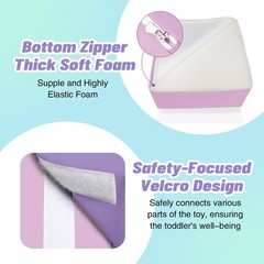 6-Piece Foam Climbing Blocks for Toddlers: Colorful Climbing Gym PU Leather B…