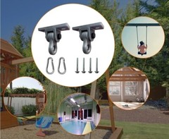 Swing Hanger: Heavy Duty Black – 5000 lb Capacity – Screws Included – 2 Pack