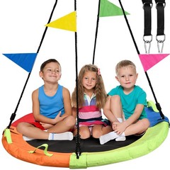 Tree Swing, Saucer Swing, 48 inch 900lbs Weight Capacity, with Adjustable Han…
