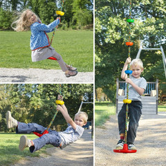 Tree Swing for Kids Backyard Single Disc Rope Climbing Swing Seat for Tree Indoo