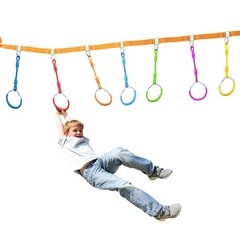 7 Colorful Ninja Ring Fitness Gymnastic Ring Outdoor Backyard Playground Trai…
