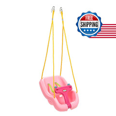 Little Tikes Snug N Secure Pink Swing Adjustable Straps 2-In-1 For Baby And