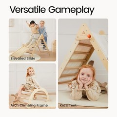 Montessori Pikler Triangle Set Tiny Land 7 in 1 Wood