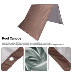 Outdoor Swing Canopy Cover, Tarp Sunshade, 190T Polyester, Waterproof, Four S…
