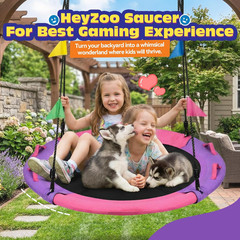 43 Inch Tree Swing, 900Lbs Weight Capacity Saucer Swing Sets for Kids & Adults,