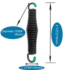 2 PCS Porch Swing Springs Heavy Duty 1300 Lbs Hammock Chair Hanger Mount Black