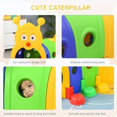Caterpillar Tunnel for Kids 3-6 Years Outdoor Indoor Climb Crawl Play Equipment