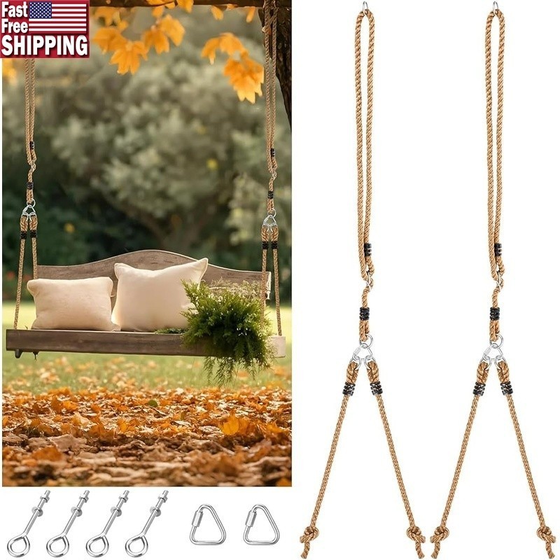 Adjustable Swing Rope Kit W/ Claws Easy Setup Safe Heavy-Duty Swinging New