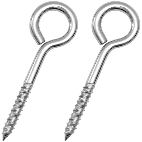 Pcs Self Tapping Eyelet Screw Eye Bolt，6 Inch Heavy Duty Screw M10-6 INCH 2