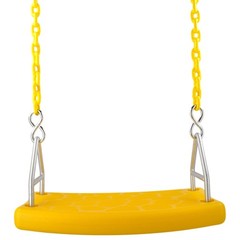 SWING SET STUFF INC. FLAT SEAT WITH 5.5 FT. COATED CHAIN YELLOW playground 0310