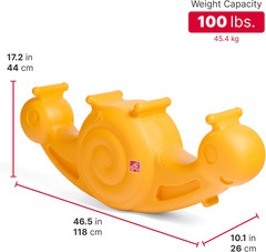 Step2 Seesaw Snail Kids Teeter Totter, Indoor/Outdoor Rocking Rider Toy, Fits 2