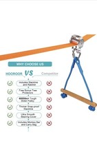 Slackline Pulley with 52FT Zip Line Monkey Bar Most Accessory for Obstacles