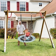 40″ Saucer Tree Swing with Adjustable Hanging Ropes Necessary Hardware for Kids